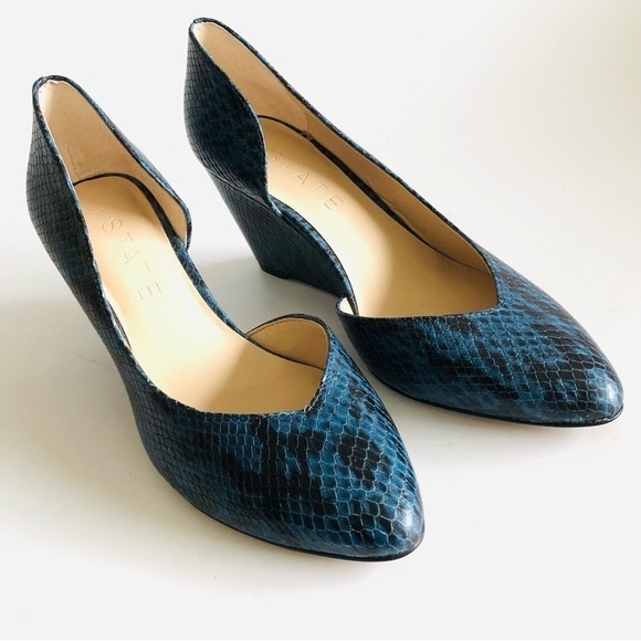 1. State Melman Snake Embossed D’Orsay Wedge - Picture 5 of 14